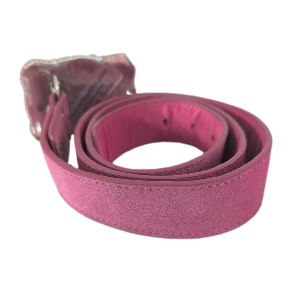 PARW Buckles Yoakum Texas Rhinestone Glam Flower Pink & Purple Belt Buckle